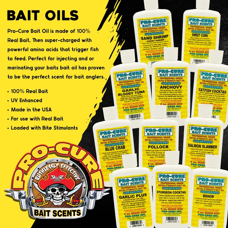 Pro-Cure Pollock Bait Oil, 8 Ounce