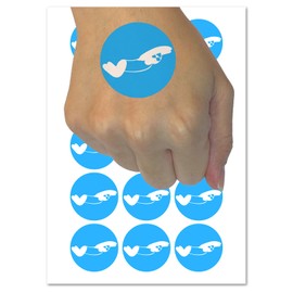 Swimming Swimmer Butterfly Stroke Temporary Tattoo Water Resistant Fake Body Art Set Collection - 15 2" Tattoos (1 Sheet)
