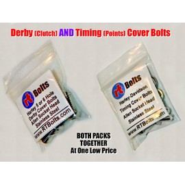 RTBolts Harley Derby AND Timing Cover Screws/Bolts – Stainless – Sportster XL - Big Twin