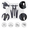 XDGBGFN Men's Bow Tie Braces Set with Three Clips Braces
