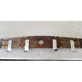 Natural Coat And Hat Rack - Made From Genuine Oak Wine Barrel Bung Hole Stave