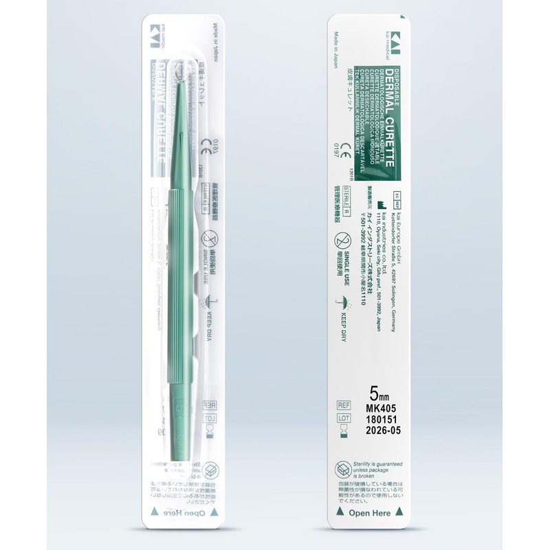 Kai Original Skin Curette Sterile Skin Curette for Curettage, Skin