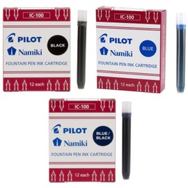 Pilot Namiki IC100 Fountain Pen Ink Cartridge Black, Blue, Blue/Black (69100-69101 - 69102)