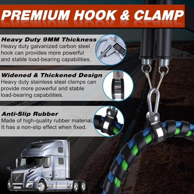 Cheemuii 16" Double Tender Spring Kit with Trailer Hose Holder