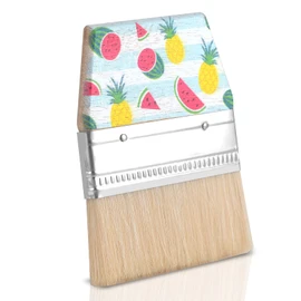 WANGDEFA Sand Beach Cleaning Brush Body Skin Feet Sand Remover for Beach Volleyball Sandboxes Beach Events Water Activities Sand Occasion (Fruit) (Wood 1)