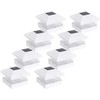 AFFORDABLE Outdoor Garden 8 Pack White Solar Power LED Pathway