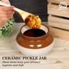 Qimacplus Ceramic handmade Pickle Jars in 750ml | 750g Achaar