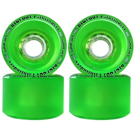 Bigfoot Freeride Longboard Wheels Stoneground Pathfinders 70mm x 45mm 80a Green