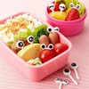 White Cute Mini Food Fruit Picks Kid Forks Bento Lunch