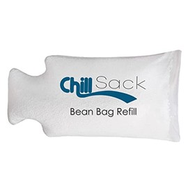 Chill Sack Foam Filling Bean Bag Refill for Bean Bags, Loungers, and Pool Floats, 75 L, White with EZ-Pour Zipper Spout