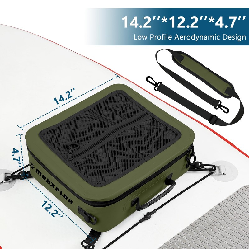 MORXPLOR Waterproof PVC Paddleboard Cooler Deck Bag - 12 Can