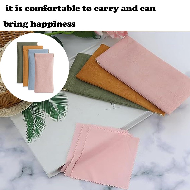JNGTKL Soft Glasses Case, 4 Pcs Stylish And Sophisticated Sunglasses