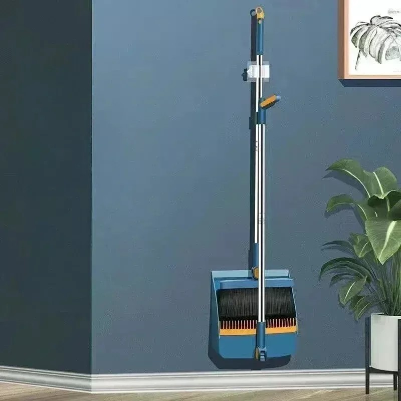 Broom Folding Dustpan Set Combination Household Broom Wiper Blade Hair