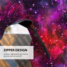 Harrison Howard Soft Horse Hood All-Covered Comfortable Sleezy for Horses with Zipper Vast Cosmos L