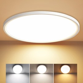 MGEELED LED Ceiling Light Diameter 30 cm 20 W 2400 LM Ceiling Light 3 Colours 3000 K / 4000 K / 6500 K Bathroom Lamp Kitchen Lamp IP44 Waterproof Simple Modern Round Ultra Thin for Kitchen Cellar