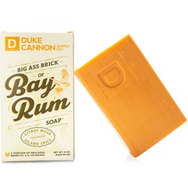 Duke Cannon Supply Co. Big Brick of Bay Rum Soap, 10 oz - Superior Grade Men's Soap with Aromatic Summer Scent of Citrus Musk, Cedarwood and Island Spice