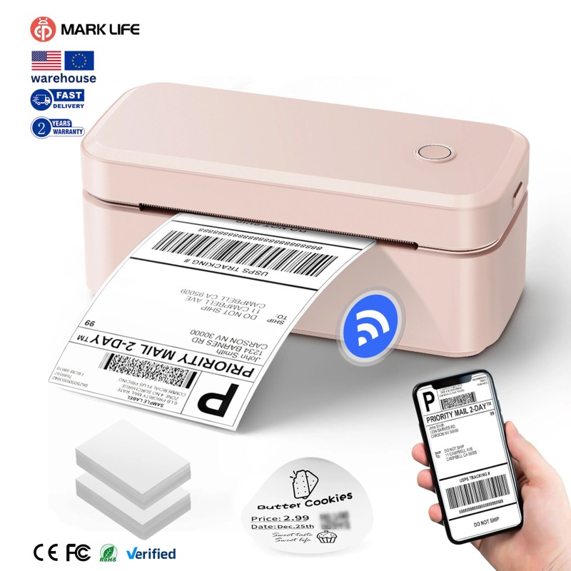 W-Marklife X4 Imprimante Shipping Portable Thermal Label Printer Business 4x6