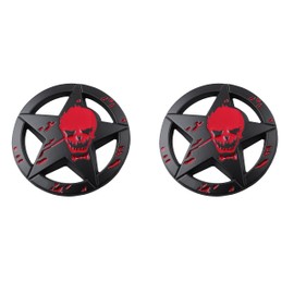 Punisher Star Skull Emblem for Car Windows, Trucks, Hood, Laptops Car Decoration (Black)