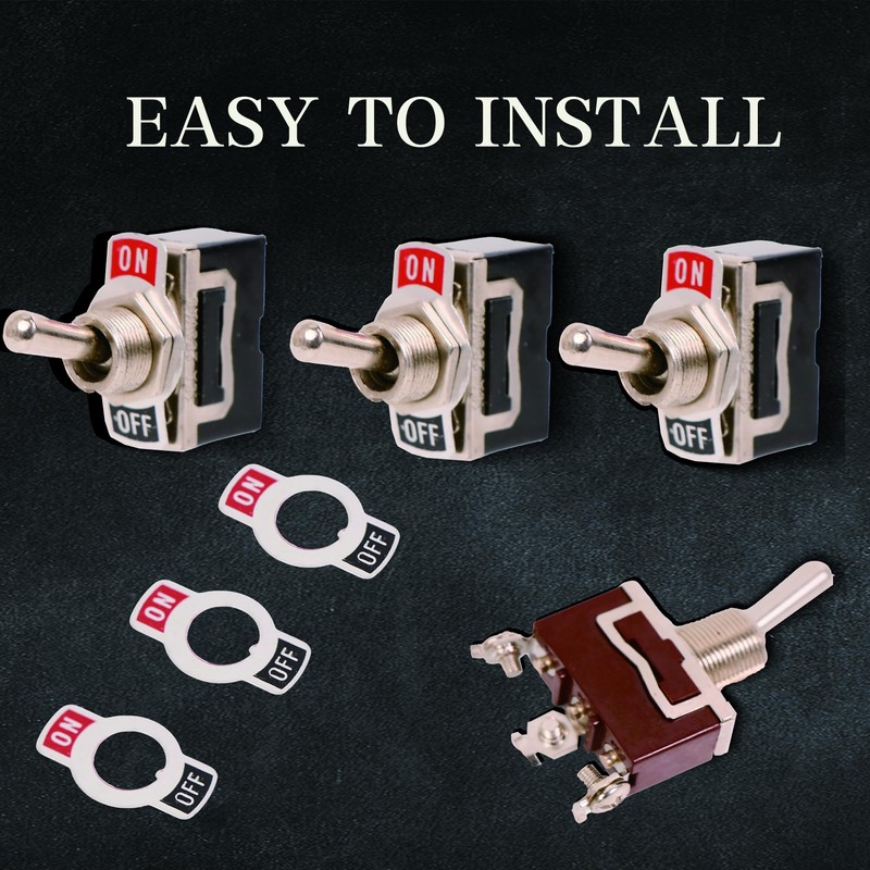 Waterproof Toggle Switch SPST 2 Pin ON Off Toggle Switch