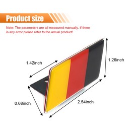 Front & Tailgate 3D Germany Flag Grille Emblem Badge - Car Front Grill Badge Sign Emblem, Auto Bumper Fenders Decoration Sticker Decals Car Body Exterior Decor Accessories (Germany Flag)