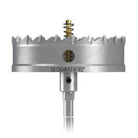 4-1/2" TCT Sierra perforadora para metal duro, cortador de agujero de 115mm con punta de carburo de tungsteno de alta resistencia con broca piloto de carga de resorte para acero inoxidable, metal