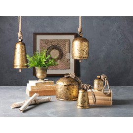 Imax 14084-5 Alina Temple Bells-Set of 5, Gold