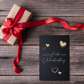 1 premium greeting card for Valentine's Day (folding card) 18 x 12 cm with envelope, partnership card, love, partnership card, boyfriend, girlfriend, wife, husband, partner