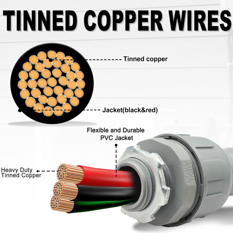 Feotech 6Ft AC Whip Kit - 1/2" Non-Metallic Liquid Tight