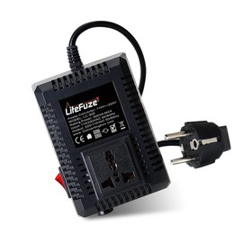 LiteFuze 500 Watt Step Up/Step Down Travel Voltage Converter, 220/110v to 110/220v converter with Type E/F Plug – Compatible with Hair Straightener, Camera, Laptop & More
