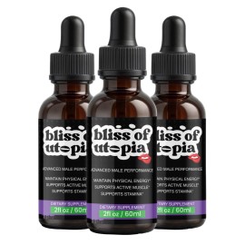 Unbranded (3 Pack) Bliss of Utopia Drops for Men, Advanced Male Health Support Formula