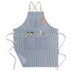 Jeanerlor Blue Striped Denim Aprons for Women and Men -