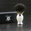 Men's Black Badger Hair Shaving Brush & & Metal Color