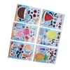 36PCS Facial Stickers for Kids Cartoon Hawaiian Beach Theme Sticker