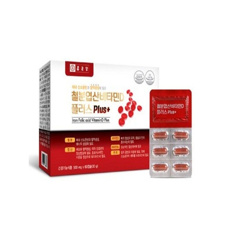 Chong Kun Dang Iron Folic Acid Vitamin D Plus 60