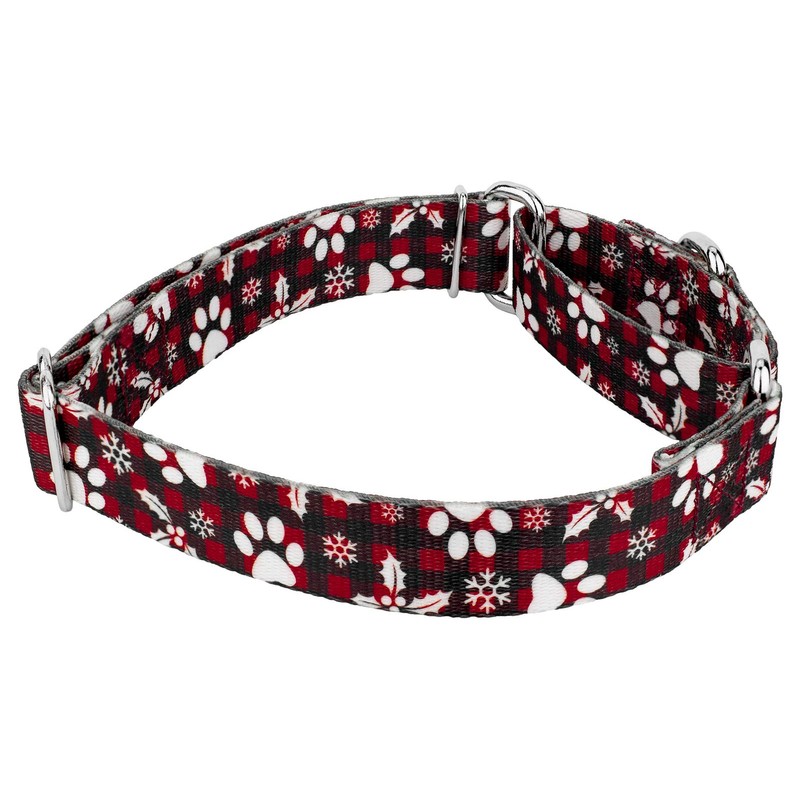 Country Brook Petz - Christmas Plaid Martingale Dog Collar and