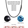 Flexible Waterproof Braided Leather Necklace Cord, Polished Stainless Steel Clasp