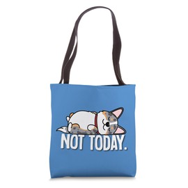 Funny Kawaii Not Today Napping Cardigan Blue Merle Corgi Tote Bag