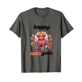 Cute Cow New Year Celebration Kawaii Lunar Animal Gift T-Shirt