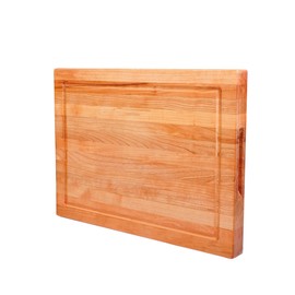 CONSDAN Wood Cutting Board for Kitchen, USA Grown Hardwood, 16 x 12, Solid Cherry Wood with Invisible Inner Handle, Prefinished with Food-Grade Oil, Suitable for Kitchen Edge Grain, 1-1/2" Thick