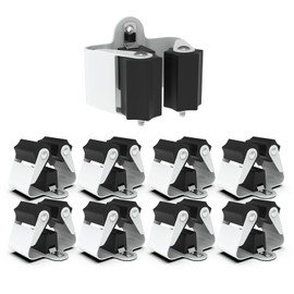 3-H Broom Hanger,Mop Holder Wall Mount 8 Pack, Broom Holder Wall Mount for Hanging and Organizing Shovel,Rake,Brush,Yard Tools in Kitchen,Laundry Room,Bathroom,House(black)