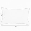 Sorra Home Sunbrella Solid Pillow Set, 12 in x 24