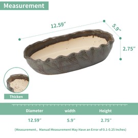 Mozing Retro Succulent Planter Ceramic Flower Pot for Indoor Outdoor, Cactus Planter Pot with Drainage Hole for Home & Office Decor