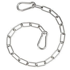 Chain Lock 22.8 Inch Stainless Steel Chain Link Gate Latch with Both-Ended Carabiners Secure and Durable Easy to Adjust for Outdoor Fences Goat Dog Horse Corral Supplies