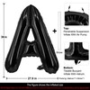 Lovoir 40 Inch Large Black Letter A Mylar Balloons for