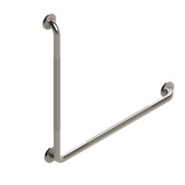 HEALTHCRAFT L-Shaped 30" x 30", 90 Angle Grab Bar - Heavy Duty Bathroom Safety Support Handle with Non-Slip Grip - ADA Compliant, Wall-Mounted Grab Rail in Knurled Stainless