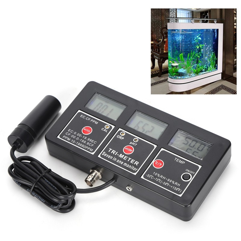 PH‑218 7 in 1 Water Quality Tester PH/TEMP/EC/CF/TDS/OPR/RH Water Meter
