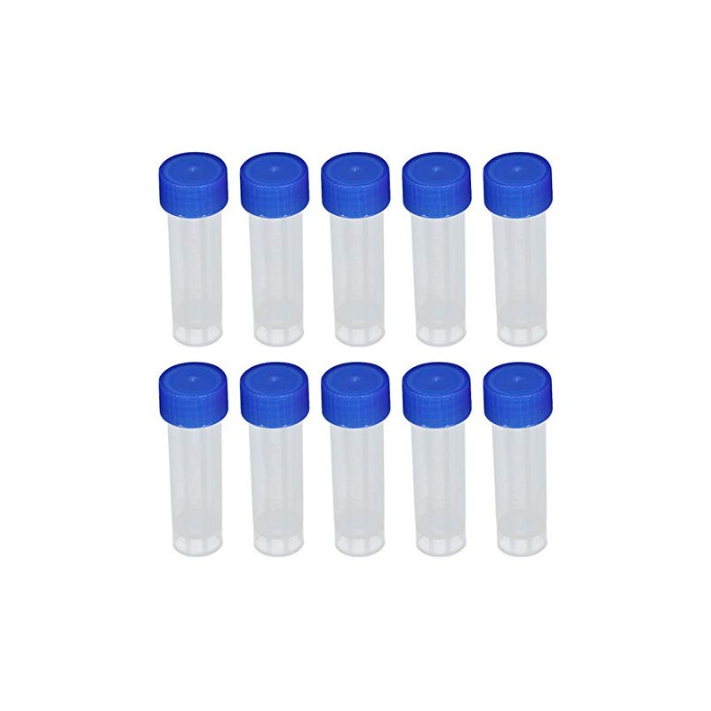25 Pcs 5ml Plastic Test Tubes Small Graduated Vial Container