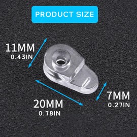 XMYCYuChen 20Pcs Polished Glass Door Retainer Clips Smooth Surface Glass Retainer Clips Kit Lightweight Glass Panel Clips for Fixing Glass Cabinet