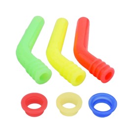 RC Exhaust Extension Tube Silicone Pipe & Silicone Gasket for 1/8 1/10 Nitro HSP HPI Axial Himoto Redcat RC Nitro Power Car Truck 6 Pcs/Set (Mixed-Colors)