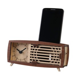 WOOD SUM Retro Radio Shaped Clock Wooden 3D Puzzle for Adult